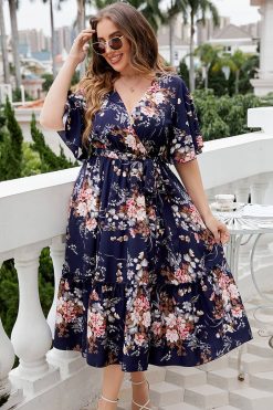 Robe À Fleur Bohème Grande Taille Robe À Fleur Bohème Grande Taille