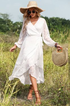 Robe Longue Blanche Bohème Été Robe Longue Blanche Bohème Été