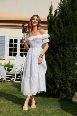 Robe Soirée Bohème Blanche Robe Soirée Bohème Blanche
